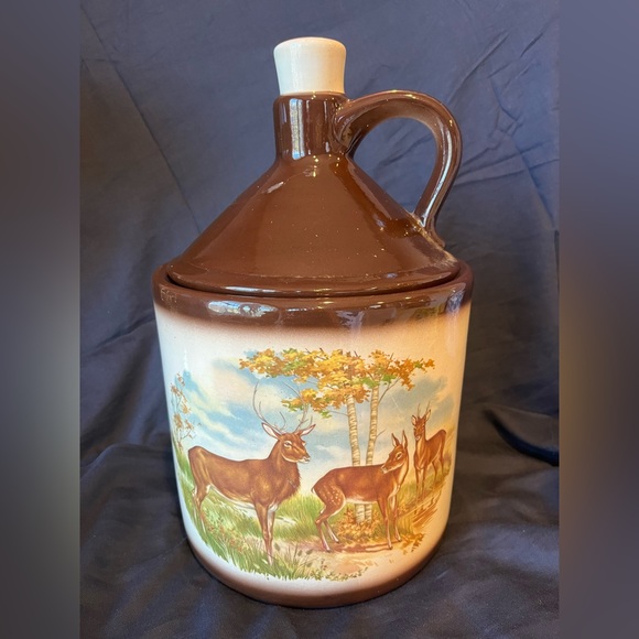 Vintage Deer Family Jug Cookie Jar - Picture 1 of 10